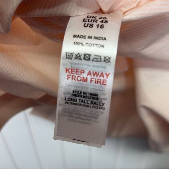 Nwt Long Tall Sally Shirt 16 Button Down Tunic Pocket Long Sleeve-pen marks - Picture 11 of 13